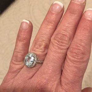 Aquamarine Diamond ring